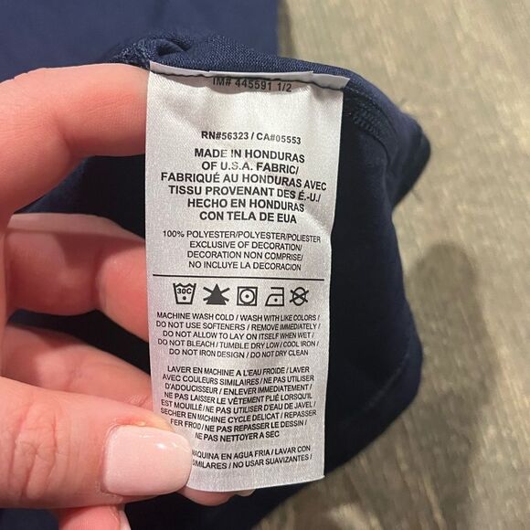 NWOT Nike Dri-Fit Basic Tee Shirt Short Sleeve Crewneck Pullover Navy Blue Small - Picture 4 of 5